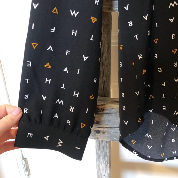 TWIK Black Lettered Pattern Blouse - Picture 3 of 8